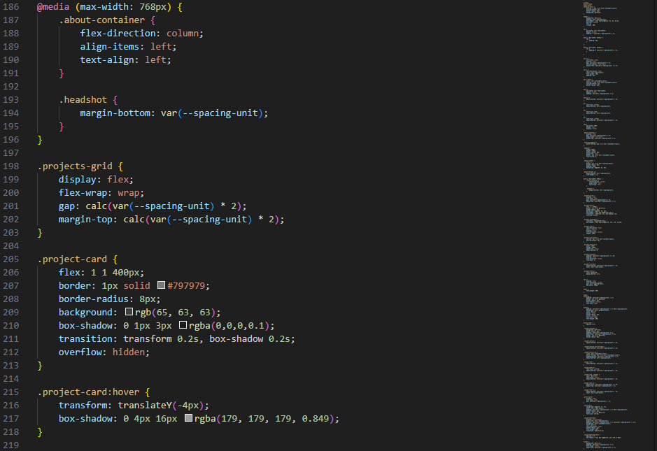 Full screenshot of project